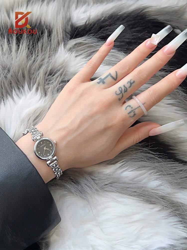 DOUKOU New Arrival Luxury Gold-Tone Waterproof Women's Watch With Sparkling Rhinestone & Zirconia Decorations