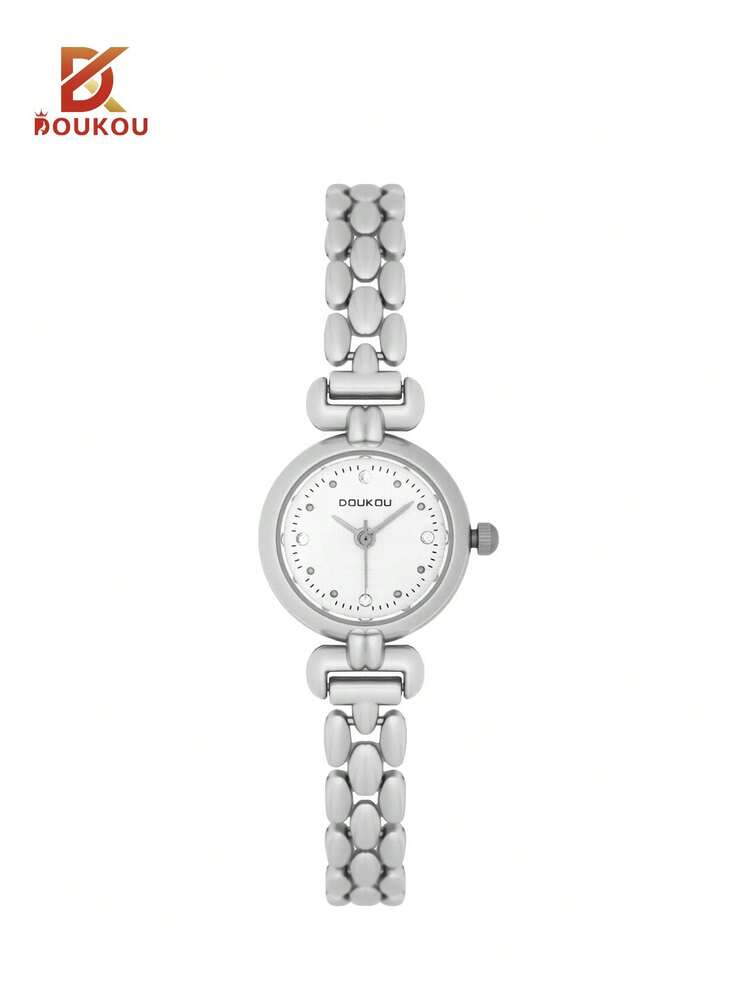 DOUKOU New Arrival Luxury Gold-Tone Waterproof Women's Watch With Sparkling Rhinestone & Zirconia Decorations