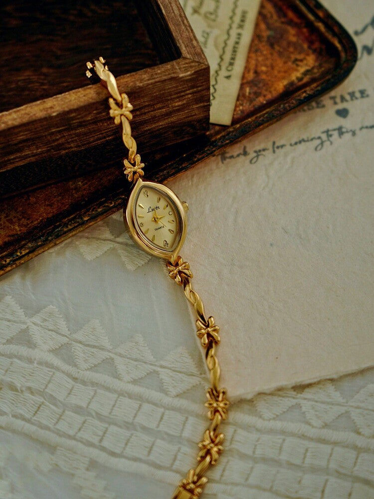 Women's Quartz Watch - Elegant Gold Petite Waterproof Fashion Dial - Vintage Style for Daily Wear, Parties & Gifts - Luxury Simple Design - Perfect for Everyday & Special Occasions