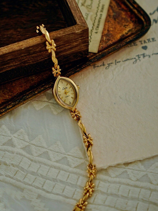 Women's Quartz Watch - Elegant Gold Petite Waterproof Fashion Dial - Vintage Style for Daily Wear, Parties & Gifts - Luxury Simple Design - Perfect for Everyday & Special Occasions