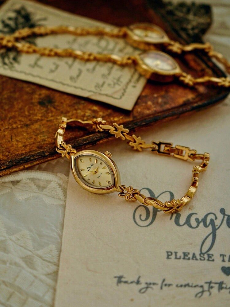 Women's Quartz Watch - Elegant Gold Petite Waterproof Fashion Dial - Vintage Style for Daily Wear, Parties & Gifts - Luxury Simple Design - Perfect for Everyday & Special Occasions
